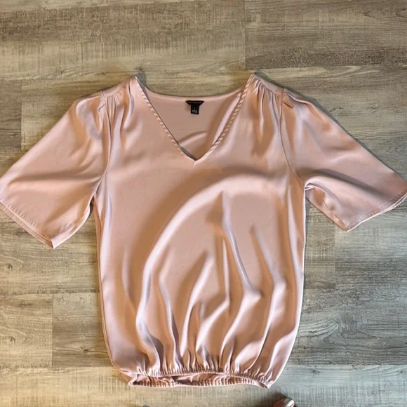 Ann Taylor peach Puff Sleeve Blouse - Picture 6 of 7